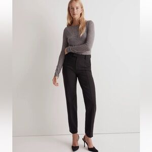 Madewell The Fairbanks Pant in Black Size 00 Trousers Business Pants Officewear
